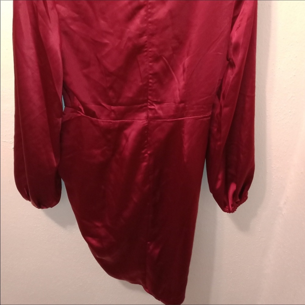 🆕 NWT 🆕 Red Satin Cocktail Dress ❤️Cupcakes and Cashmere “Brooklyn SatinDress” - Picture 6 of 15